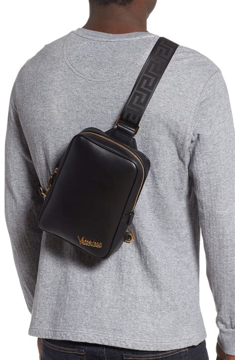 versace couture sling bag|versace sling bag men's.